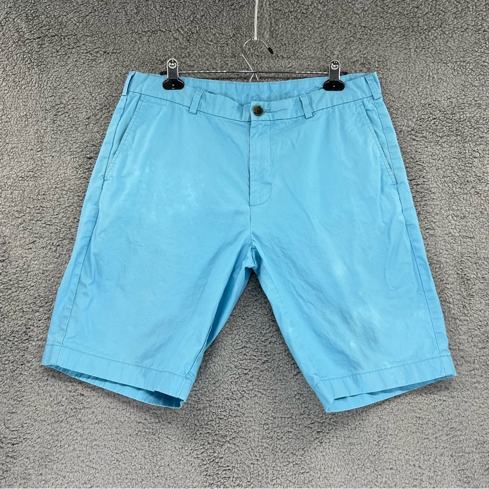 Brooks Brothers 346 Chino Shorts 100% Cotton Light Blue Men Size 36